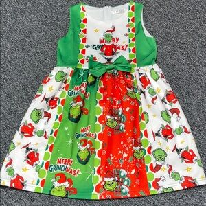 Boutique Girls Grinch Christmas Dress